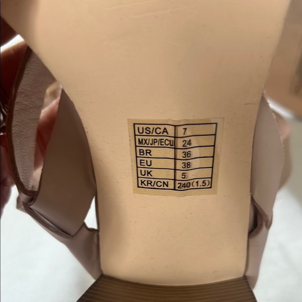 Forever 21 Tan Block Heel Strappy Heels - Picture 5 of 5